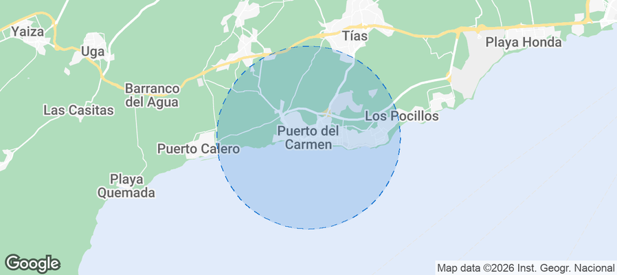 Puerto del Carmen Airbnb map